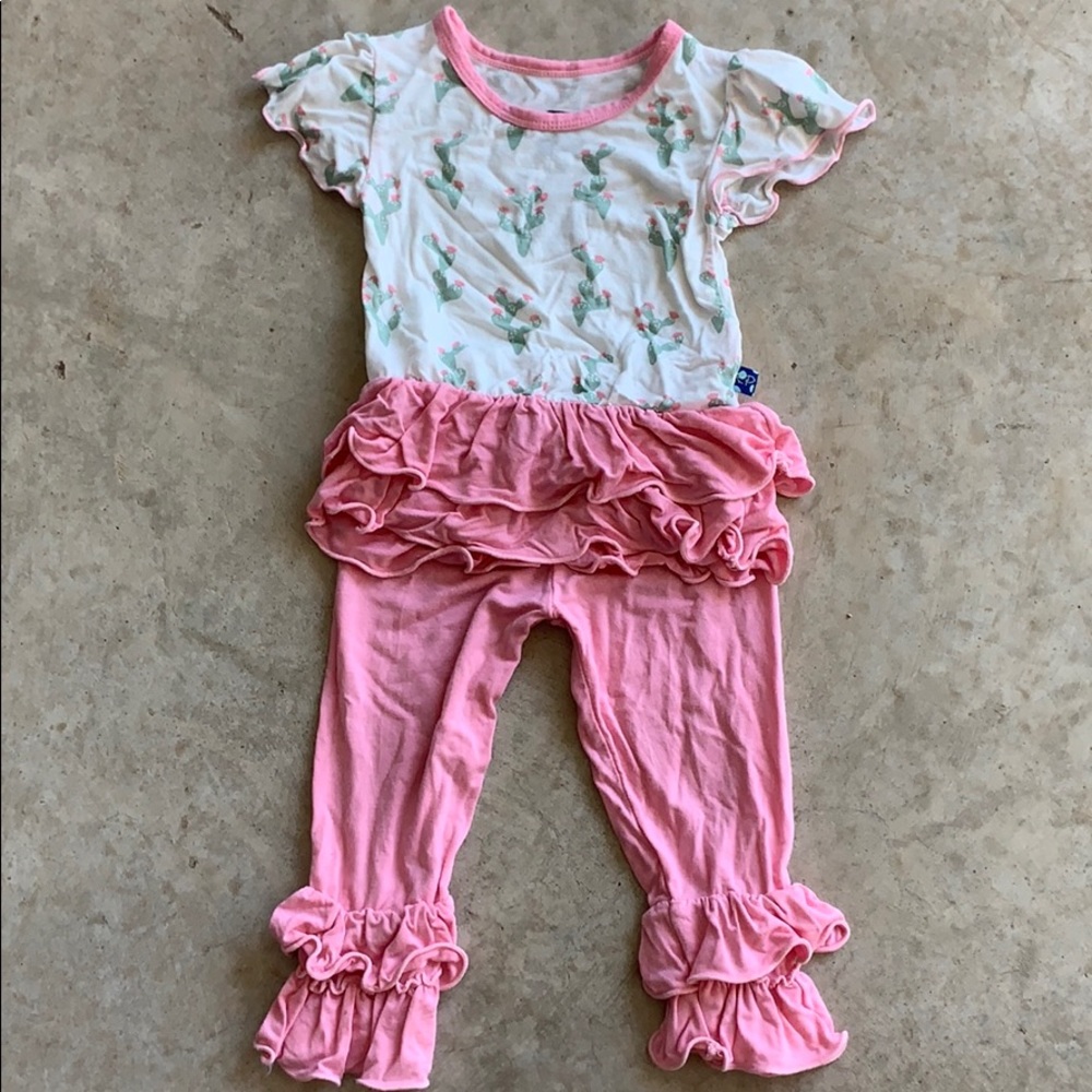Kickee Pants Lotus Ruffle Set